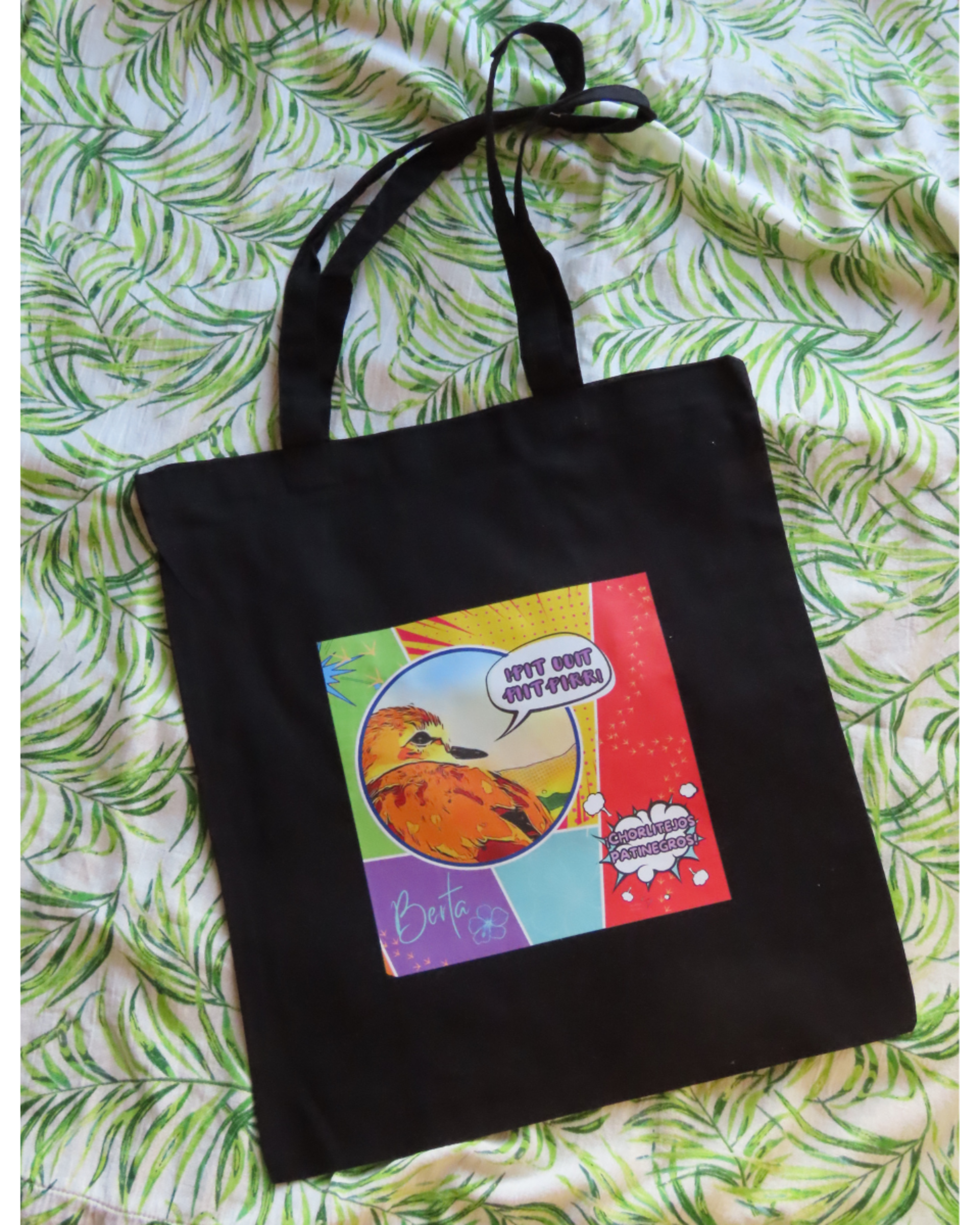 Tote bag de algodón negro - 1